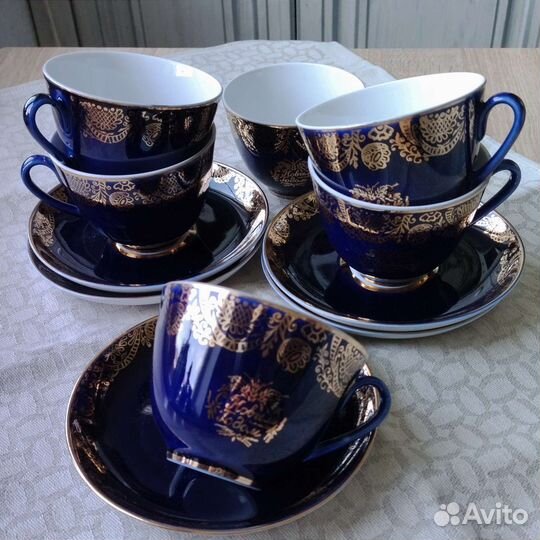 Чайная пара лфз СССР cobalt