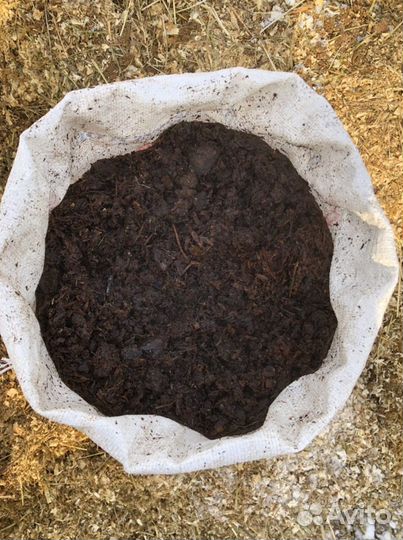 Конский навоз, перегной в мешках