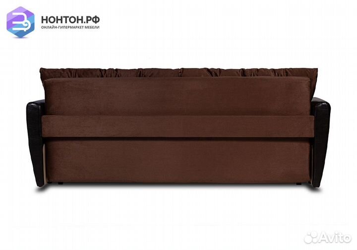 Диван еврокнижка Мадейра Lux темно-коричневый / ко