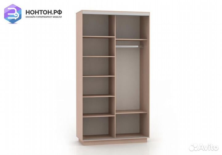 Шкаф-купе Нонтон 2-дверный дуб молочный / Париж