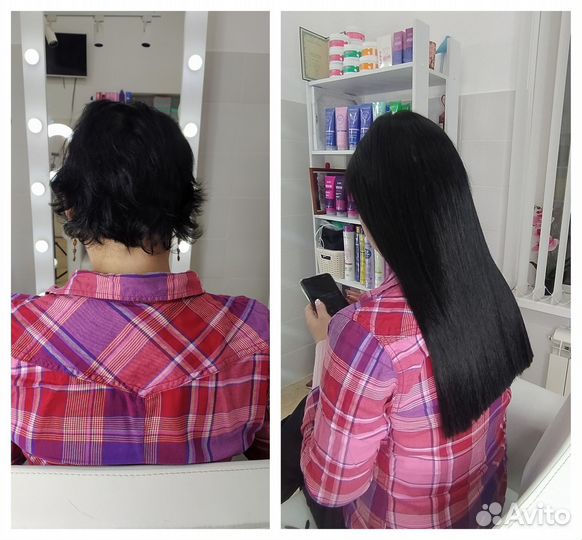 Наращивание биопротеиновых волос кератин/ботокс