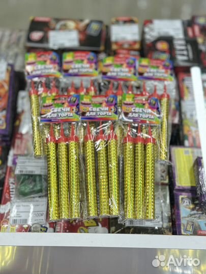 Свечи Фонтан в торт 12 см салют фейерверк