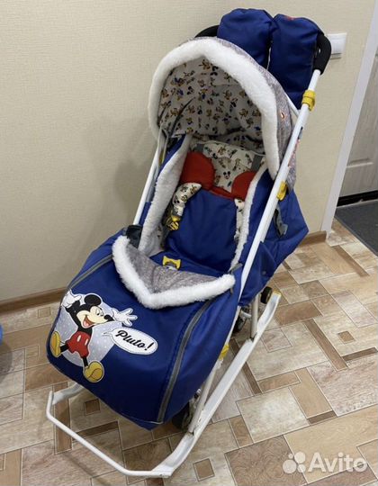 Коляска санки микки маус Дисней