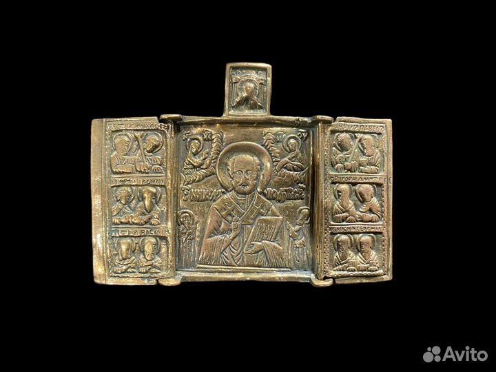 Складень Николай Чудотворец 19 век