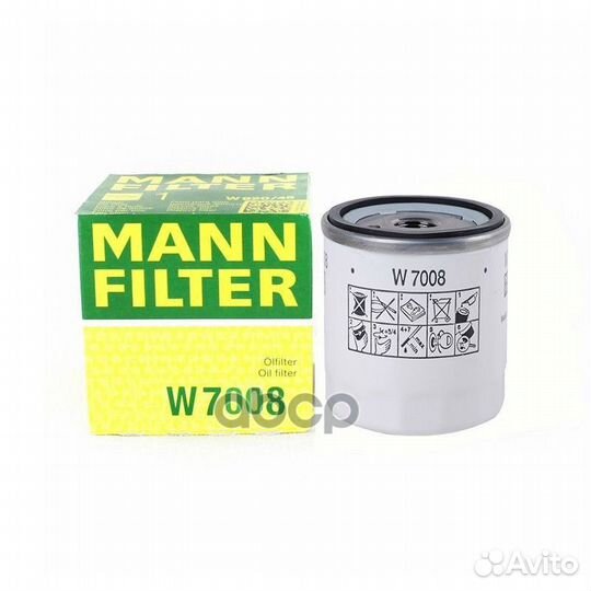 Фильтр масляный W7008 mann-filter