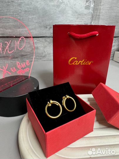 Серьги cartier гвоздь