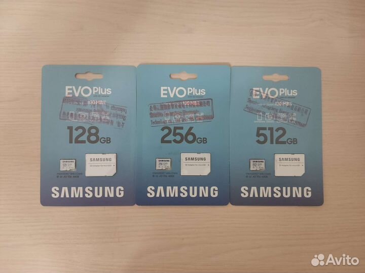 Карта памяти MicroSD Samsung Evo Plus 128/256 /512