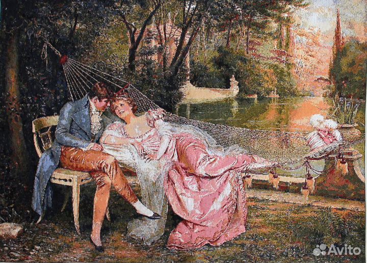 Гобелены с дамами, кавалерами, галантными сценами