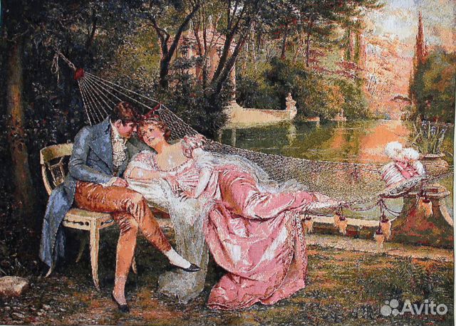 Гобелены с дамами, кавалерами, галантными сценами