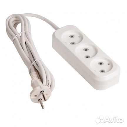 Удлинитель бытовой 3х3м без заземления 6А У6-639М