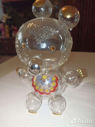 Олимпийский Мишка дутое стекло
