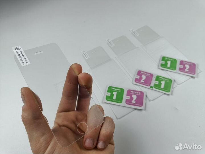 Защитное стекло + плёнка iPhone 5/5S/SE (новые)