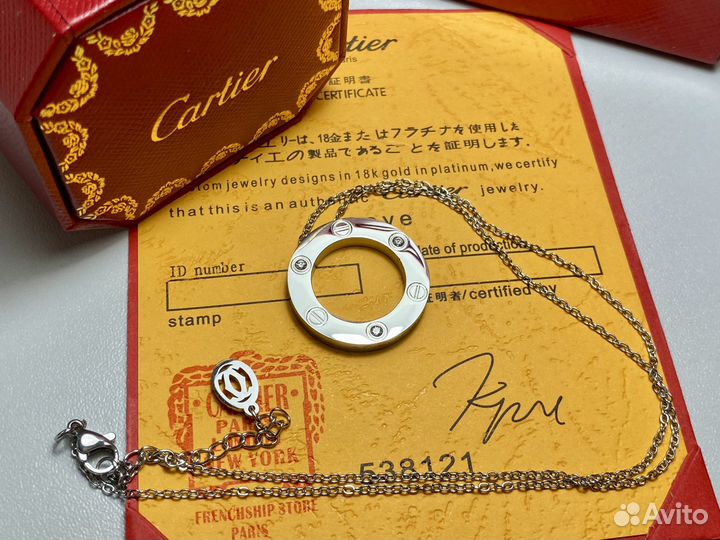 Cartier love цепь подвеска Картье Лав