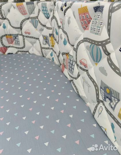 Стеганные бортики для мальчика