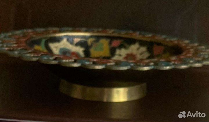 Конфетница и масленка/икорница латунь винтаж