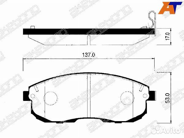 Колодки тормозные Передние nissan wingroad