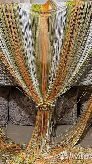 Шторы нити кисея с камнями