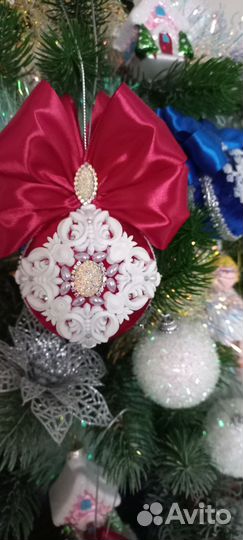 Елочные шары из бархата