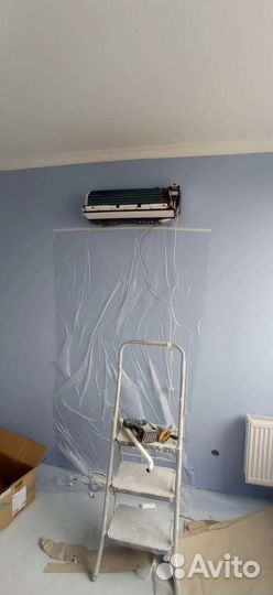 Монтаж кондиционеров, укладка трасс в штробы