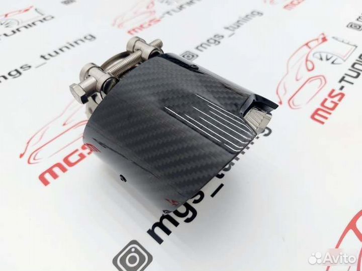 Насадка на выхлоп 102мм бмв M Pro карбон правая
