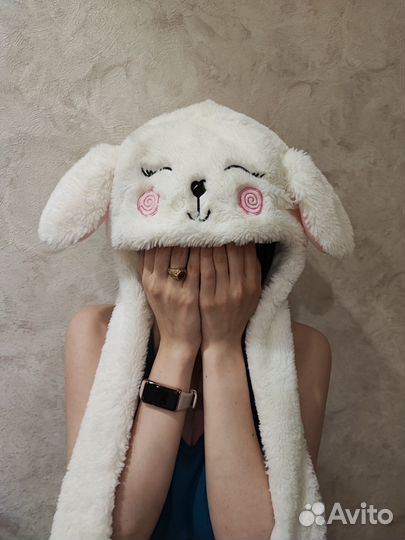 Шапка (зайчик/овечка) с ушками