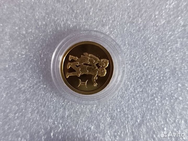 Золотая инвестиционная монета 3.11 гр 999 Зодиак