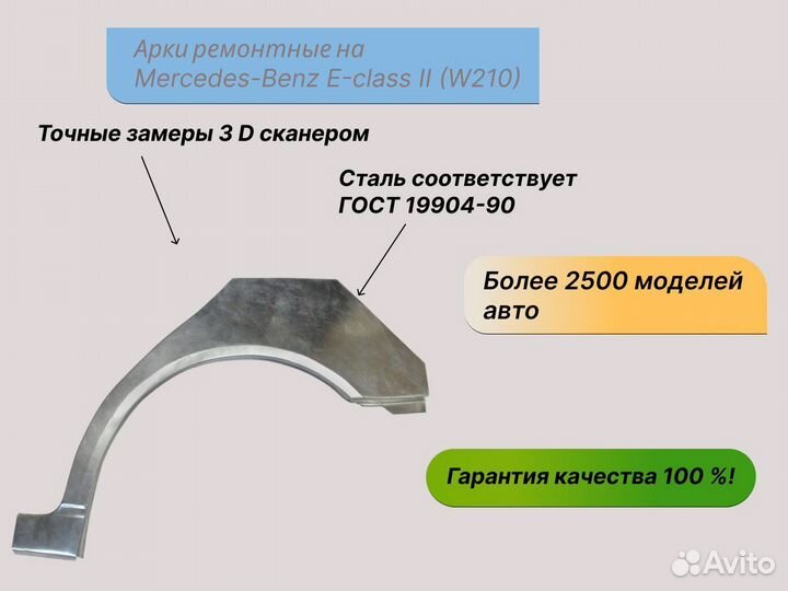 Пороги оцинкованные на Mercedes-Benz