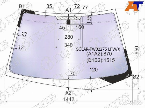 Стекло лобовое mitsubishi lancer cedia