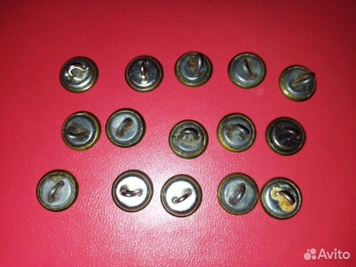 Пуговица серп, молот, молния латунь