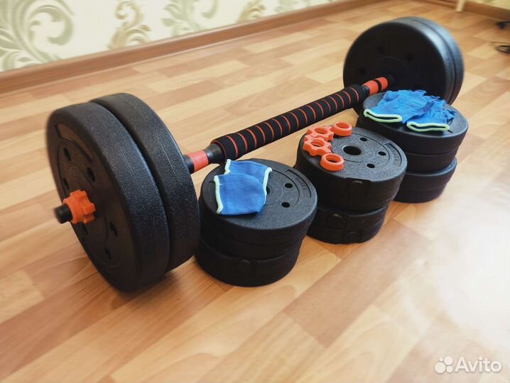 Гантели + штанга 40кг Новые