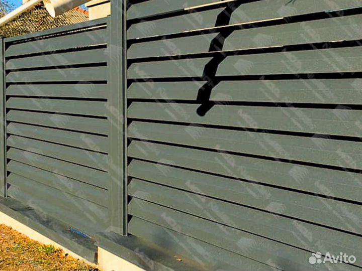 Забор жалюзи горизонтальный