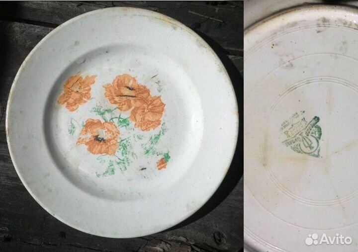 Старинные тарелки, сахарницы, молочник СССР