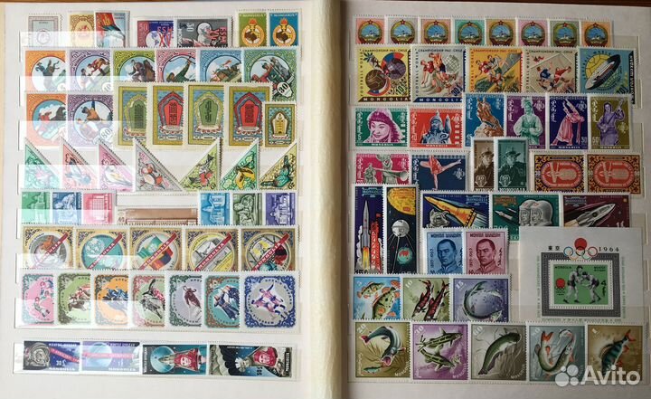 Марки Монголии 1958-1983 в альбоме (чистые), ч. 2