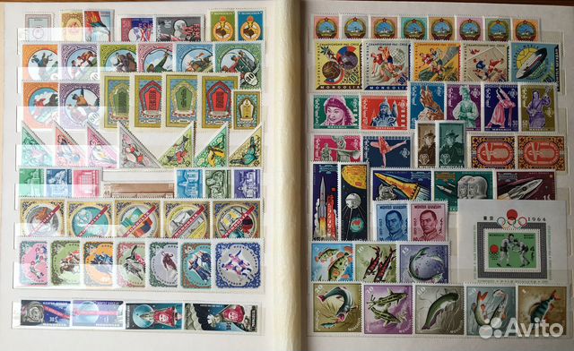 Марки Монголии 1958-1983 в альбоме (чистые), ч. 2