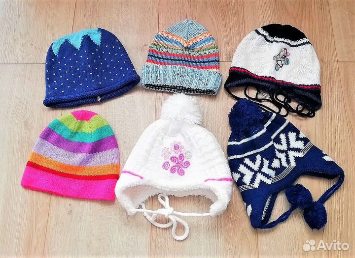 Шапочки для мальчика и девочки на 1 годик