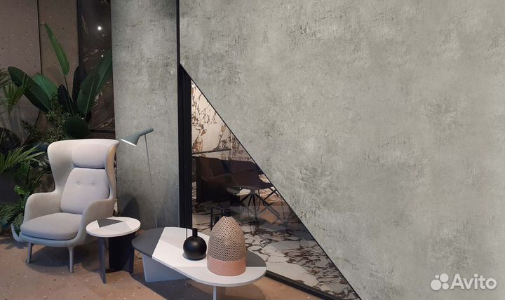 Итальянские обои natural real cement