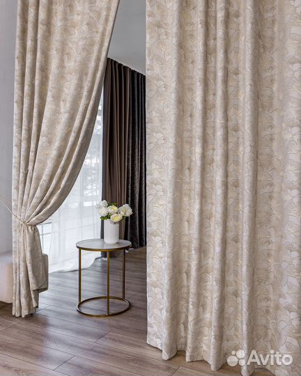 Премиум Шторы Бергамо новые на окна пошив