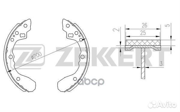 Колодки торм. бараб. задн. Kia Rio 00- bk-4128