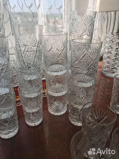 Хрусталь,графин,рюмки стаканы