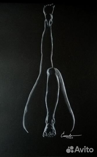 Картина с девушкой Вверх графика