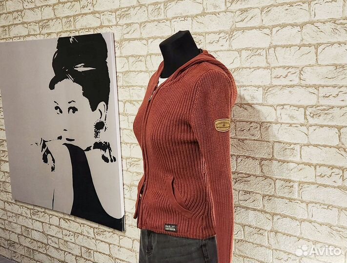 Вязаная кофта с капюшоном Harley Davidson оригинал