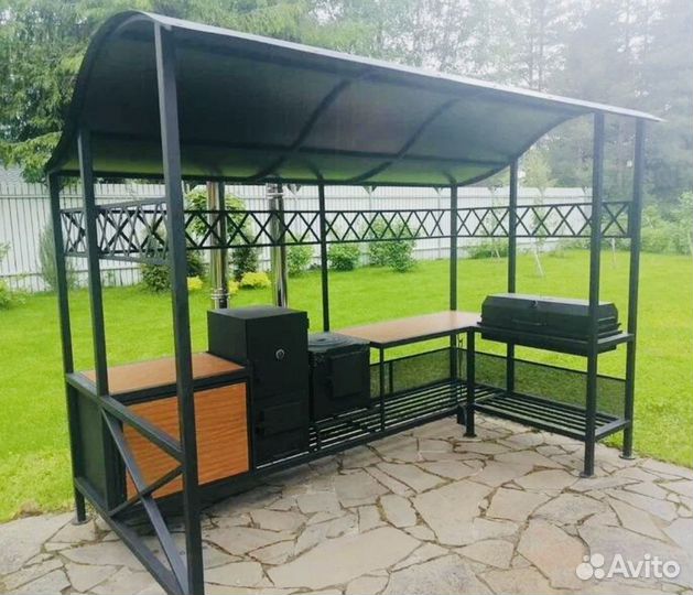 Мангалы loft с печью и крышей