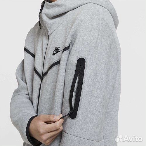 Зип-худи Nike серое флис
