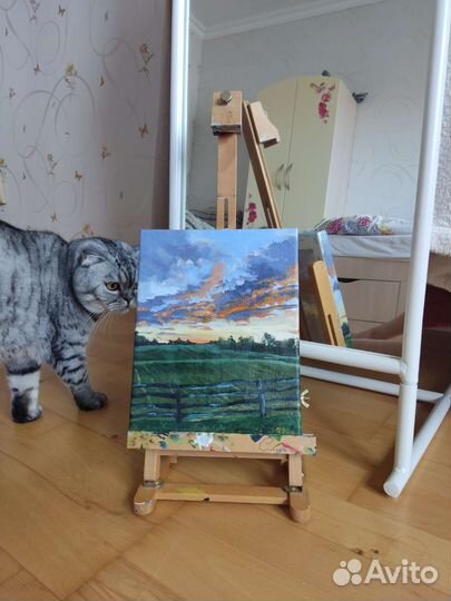 Картина акрилом на холсте 