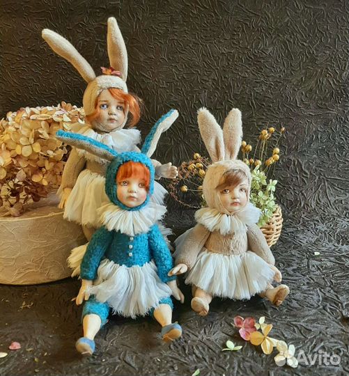 Кукла ручной работы Теддидолл Кролик