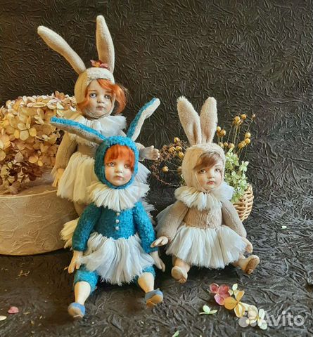 Кукла ручной работы Теддидолл Кролик