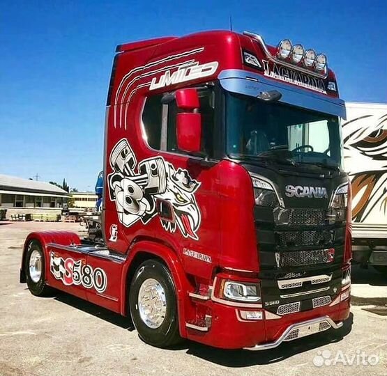 Scania r999 Red Pearl заряженный грузовик кабриолет