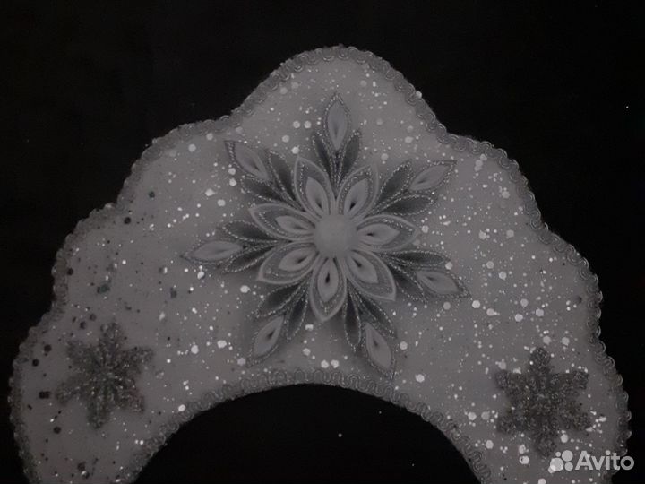 Новогодняя корона снежинки,льдинки,снегурочки