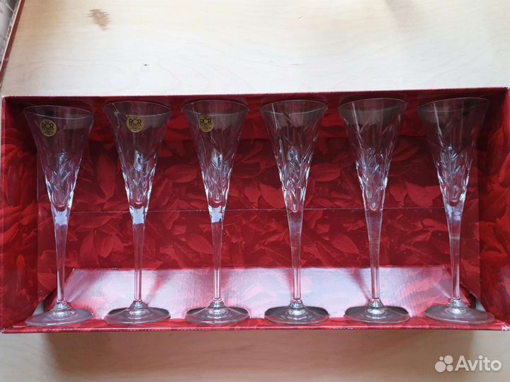 Хрустальные бокалы для шампанского Италия Laurus