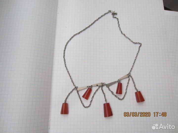 Колье с янтарем СССР Натуральный Янтарь